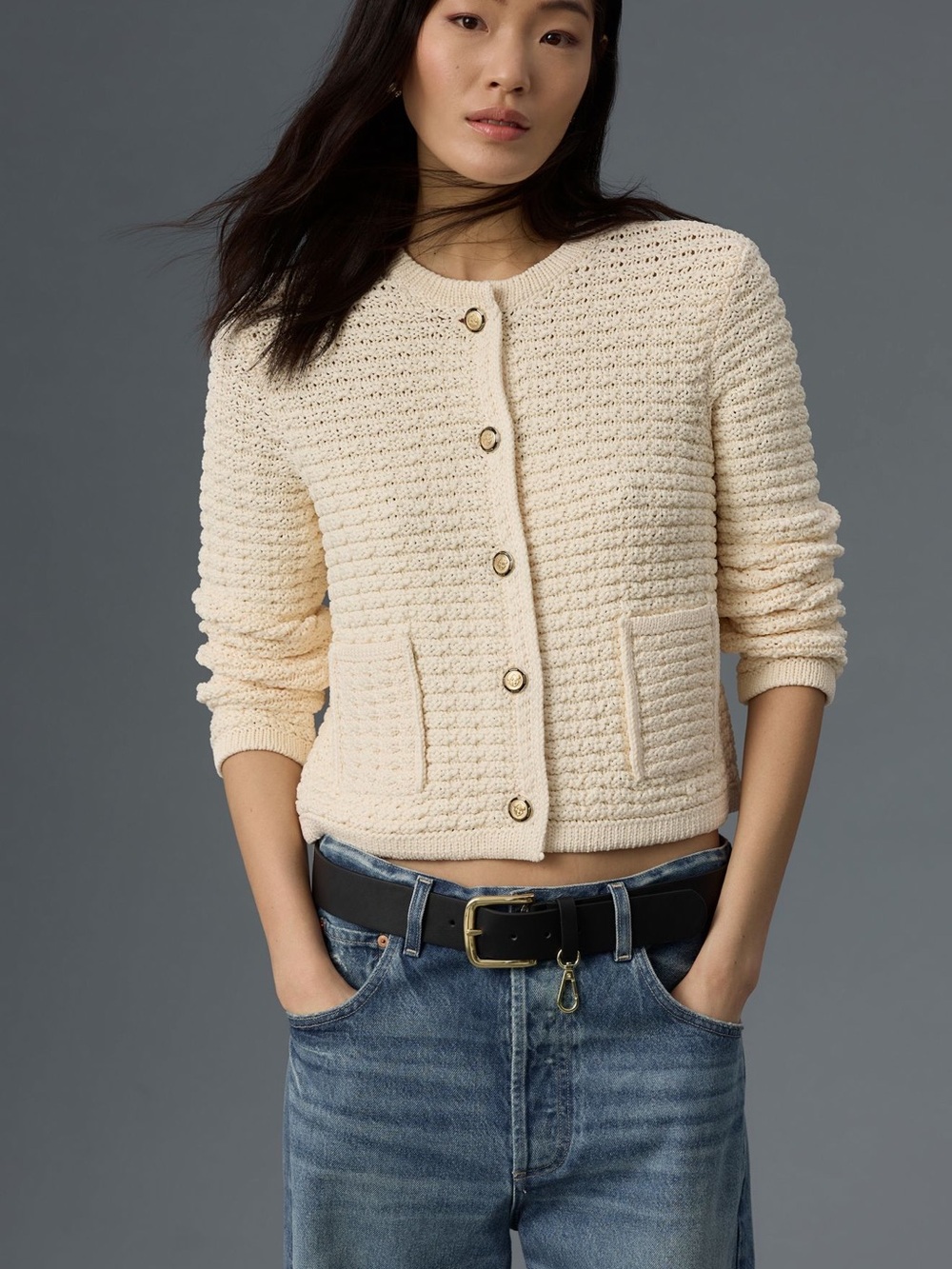 By Anthropologie Textured Cardigan Sweater